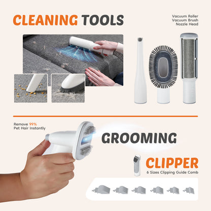 Low-Noise Pet Hair Trimmer – Quiet Electric Grooming Clipper for Dogs & Cats