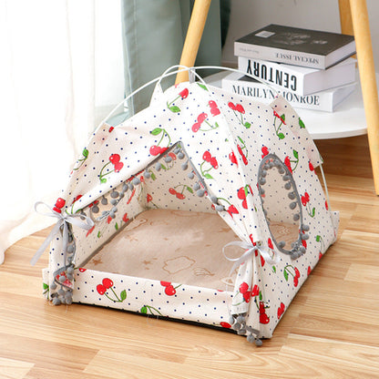 Cat Tent House – Enclosed Pet Bed for Cats and Kittens