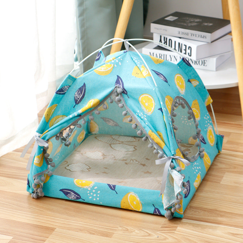 Cat Tent House – Enclosed Pet Bed for Cats and Kittens