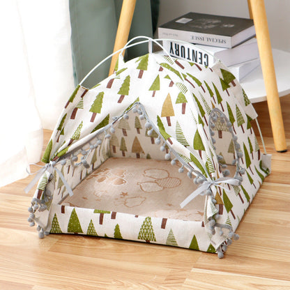 Cat Tent House – Enclosed Pet Bed for Cats and Kittens