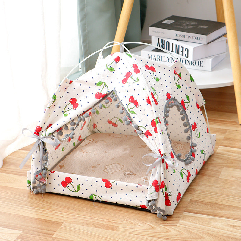 Cat Tent House – Enclosed Pet Bed for Cats and Kittens