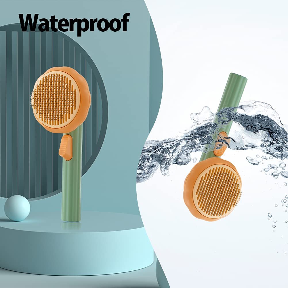 Pet Pumpkin Brush, Pet Grooming Self Cleaning Slicker Brush For Dogs