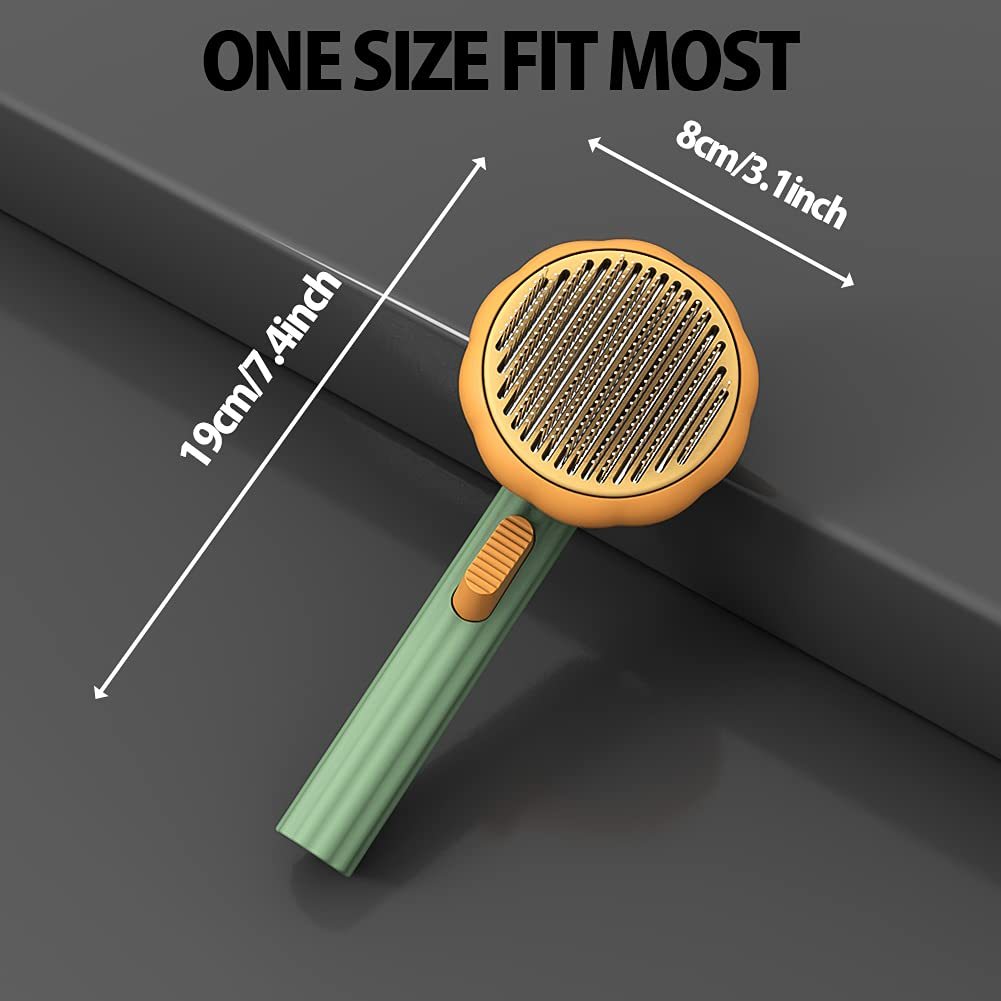 Pet Pumpkin Brush, Pet Grooming Self Cleaning Slicker Brush For Dogs