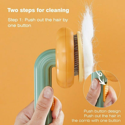 Pet Pumpkin Brush, Pet Grooming Self Cleaning Slicker Brush For Dogs