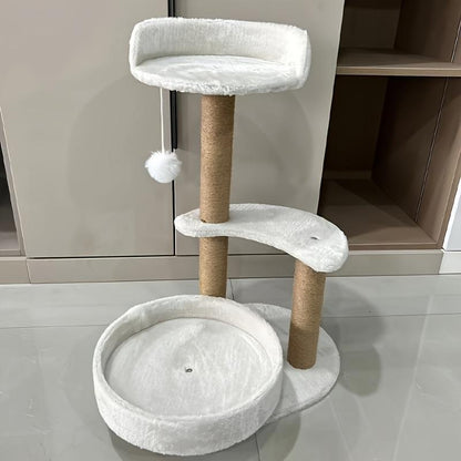 Multi-Layer Cat Tree – Indoor Cat Furniture with Scratching Posts & Interactive Ball Toy
