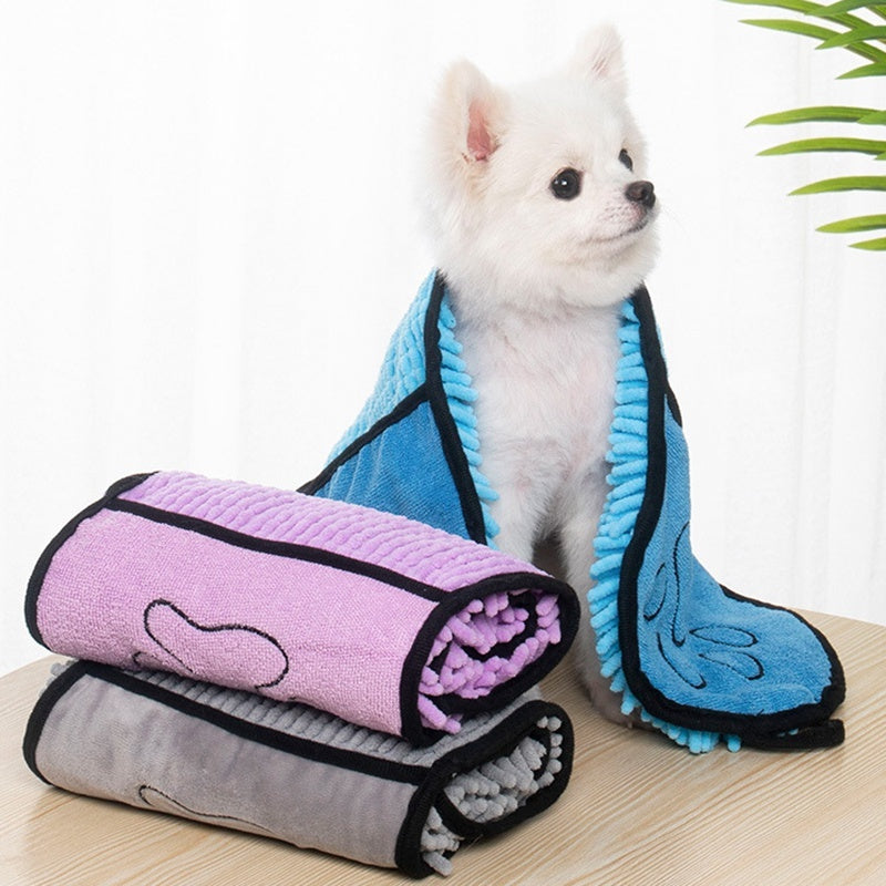 Microfiber Pet Towel – Super Absorbent Bathrobe for Dogs & Cats