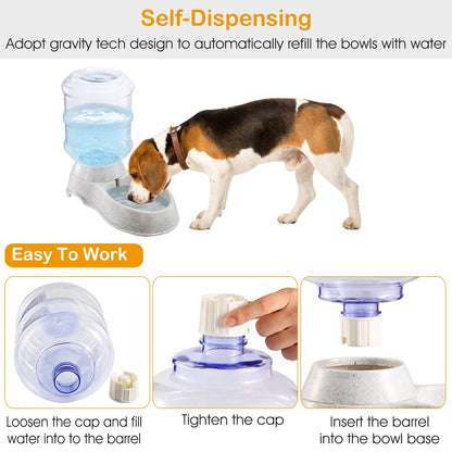 Automatic Pet Water Dispenser – 3.5L / 1Gal Gravity Water Feeder for Dogs and Cats