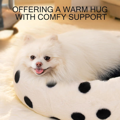 MEWOOFUN Donut Cat Bed – 23" Plush Round Pet Bed for Cats & Small Dogs, Washable with Non-Slip Bottom