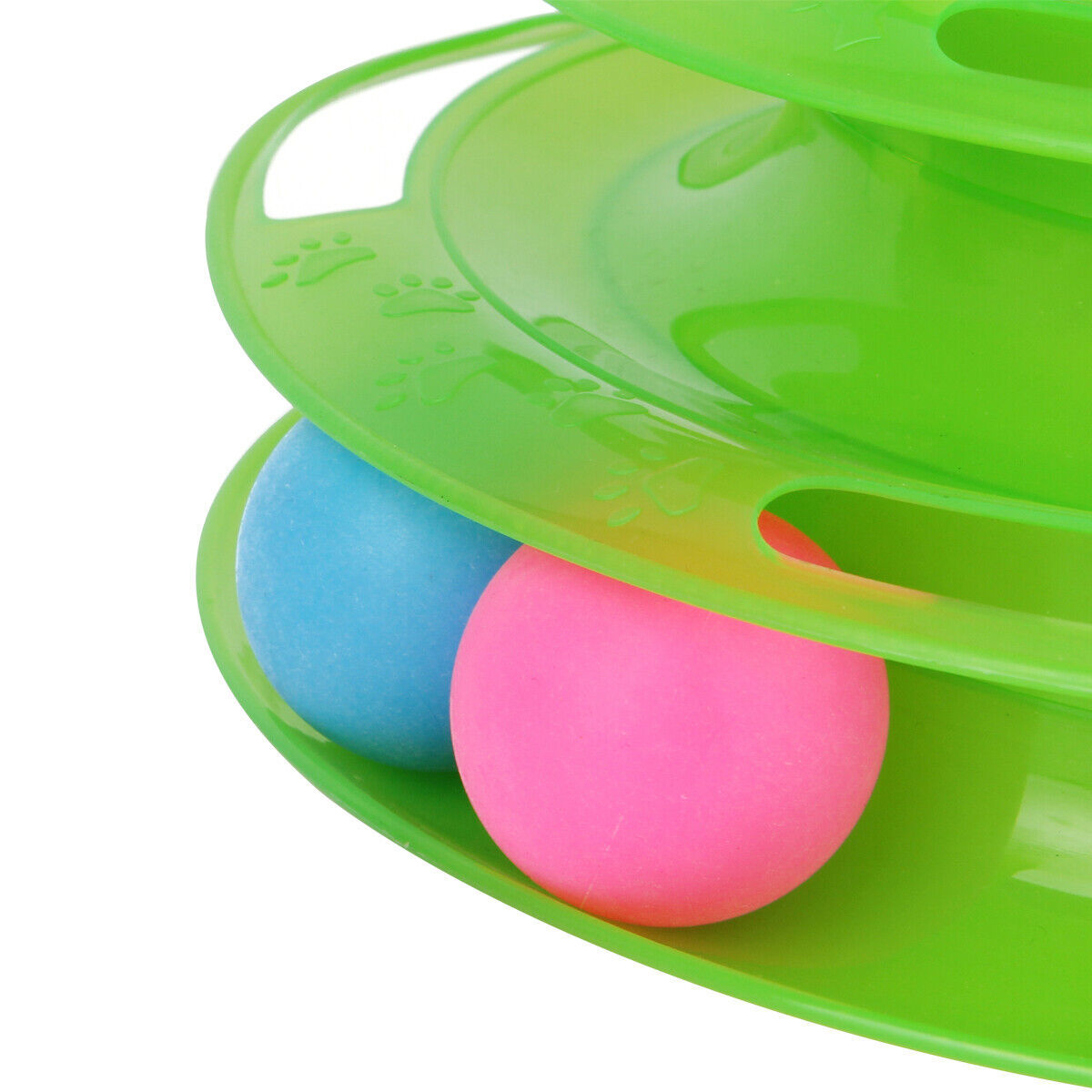 Cat Interactive Ball Tower Toy – 3-Tier Spinning Disk Play Track for Indoor Cats