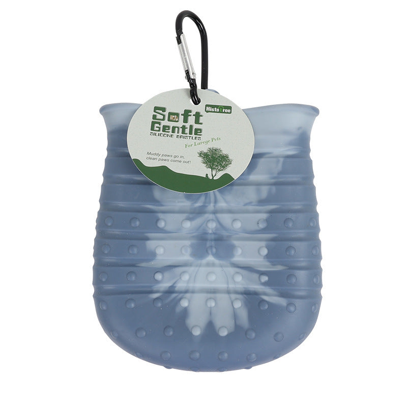 2-in-1 Dog Paw Cleaner Cup – Portable Pet Foot Washer with Soft Brush for Easy Paw Cleaning