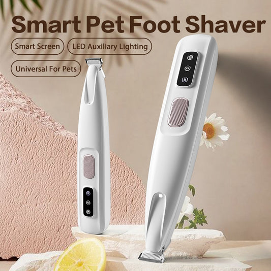 Pet Paw Trimmer – Rechargeable Quiet Grooming Clippers with LED, Cordless & Waterproof, Professional Kit for Dogs & Cats