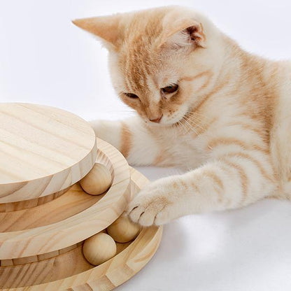 Indoor Cat Scratching Board with Interactive Ball Track – Soft Rest & Grooming Toy