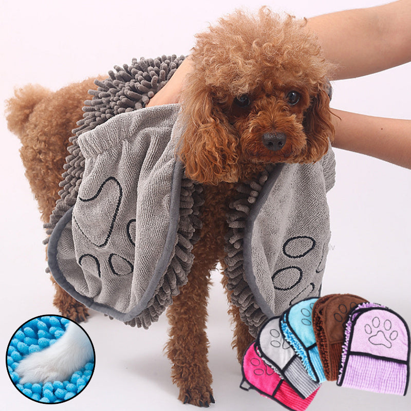 Microfiber Pet Towel – Super Absorbent Bathrobe for Dogs & Cats