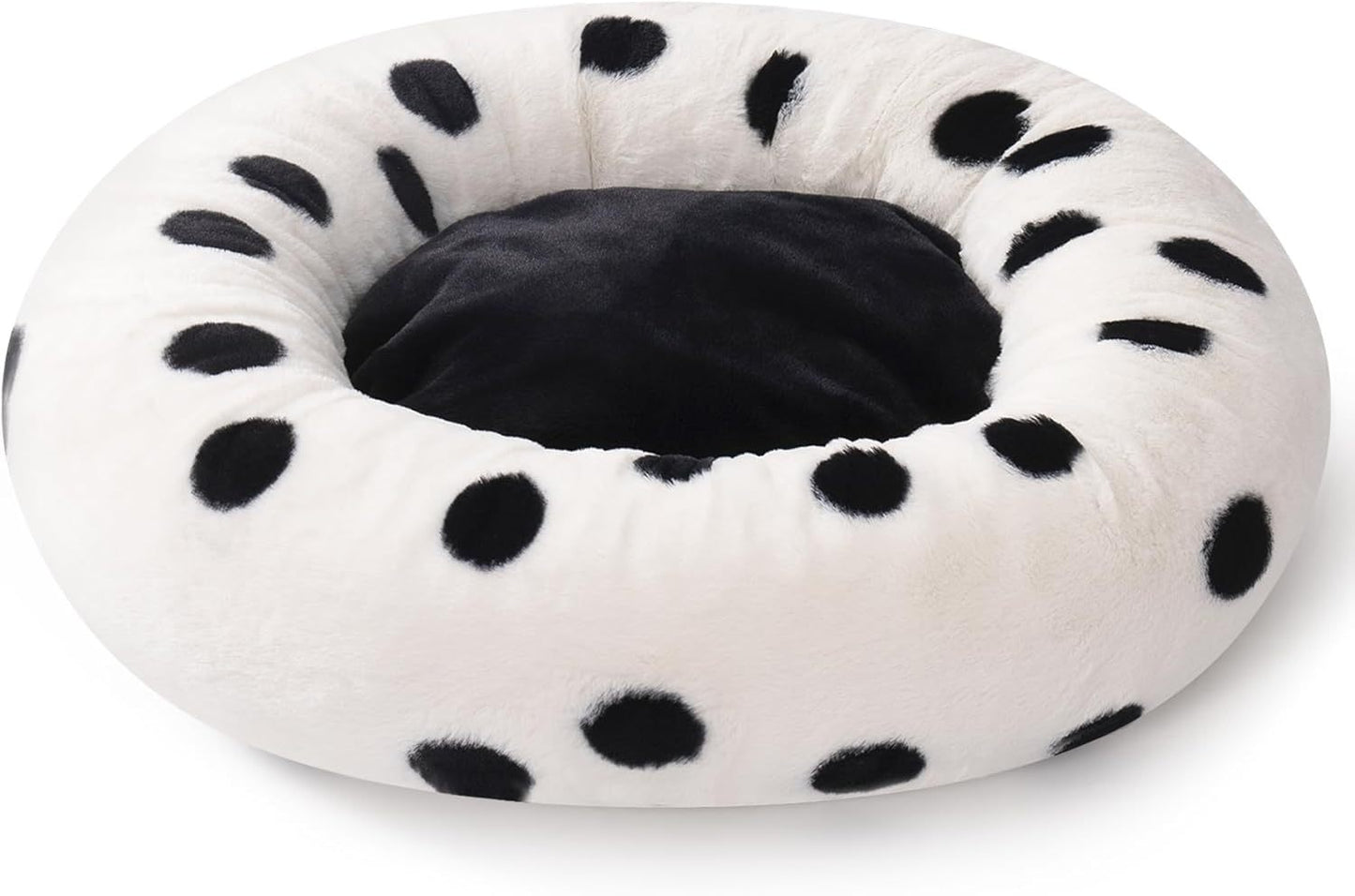 MEWOOFUN Donut Cat Bed – 23" Plush Round Pet Bed for Cats & Small Dogs, Washable with Non-Slip Bottom