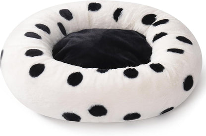 MEWOOFUN Donut Cat Bed – 23" Plush Round Pet Bed for Cats & Small Dogs, Washable with Non-Slip Bottom