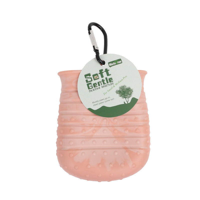 2-in-1 Dog Paw Cleaner Cup – Portable Pet Foot Washer with Soft Brush for Easy Paw Cleaning