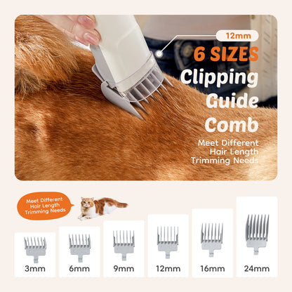 Low-Noise Pet Hair Trimmer – Quiet Electric Grooming Clipper for Dogs & Cats