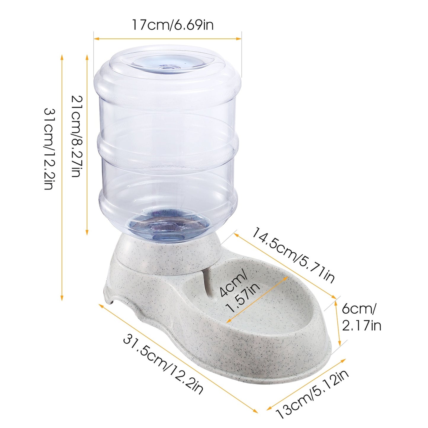 Automatic Pet Water Dispenser – 3.5L / 1Gal Gravity Water Feeder for Dogs and Cats