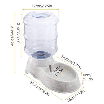 Automatic Pet Water Dispenser – 3.5L / 1Gal Gravity Water Feeder for Dogs and Cats