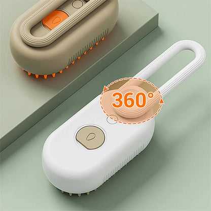 3-in-1 Pet Steam Brush – Electric Spray Grooming Brush for Cats & Dogs